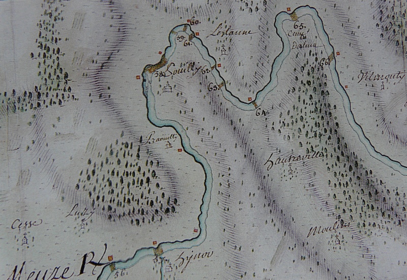 carte fortifications 1733