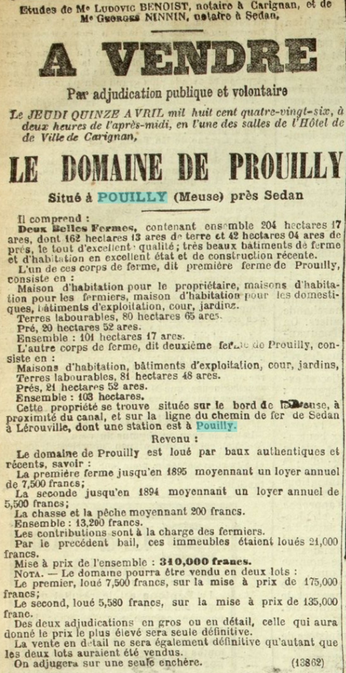 vente prouilly 1886